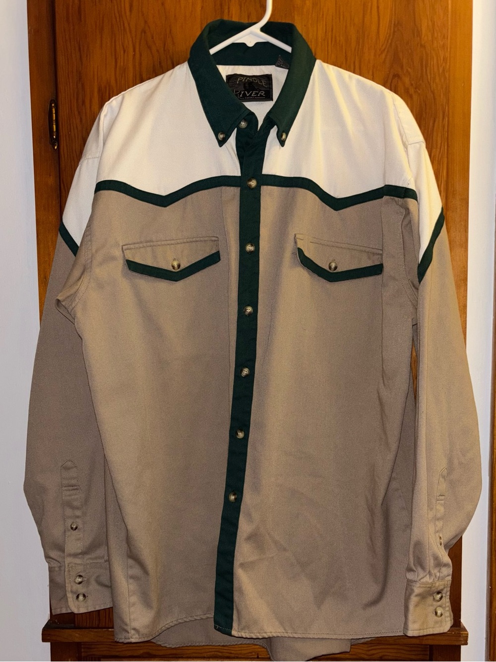 VTG 90s Spindle River Classics Color Block Western Shirt Men's XL Excellent